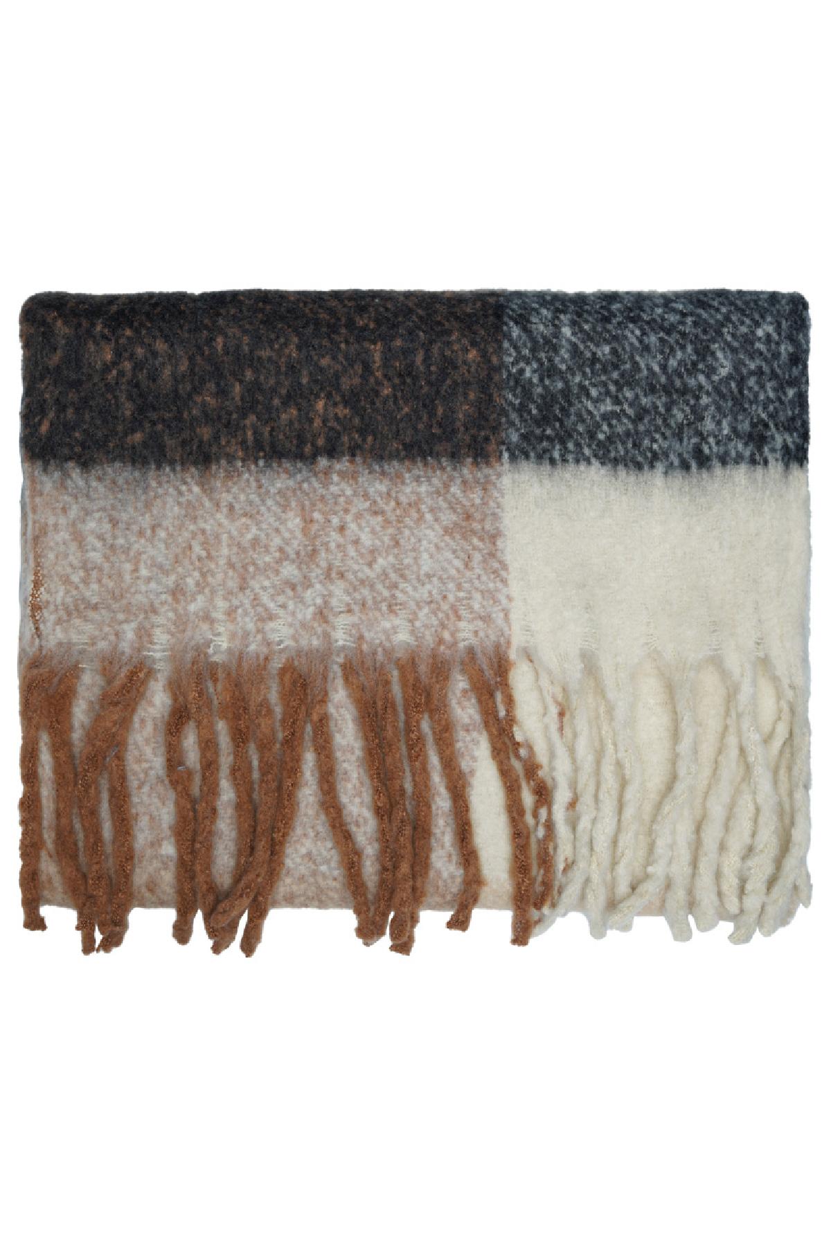 Groothandel Sjaal Polyester Beige Winter Time, foto 4 van 6