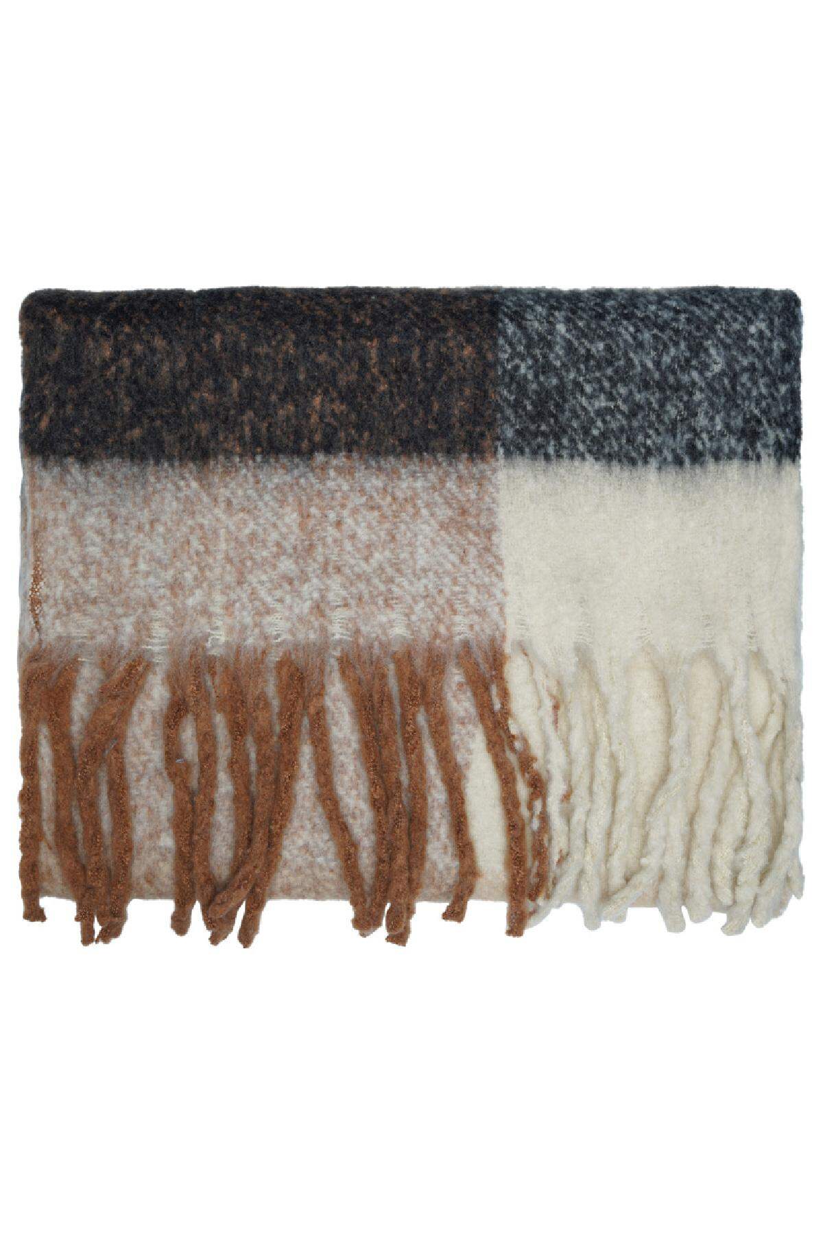 Sjaal Winter Time Beige Polyester h5Afbeelding4
