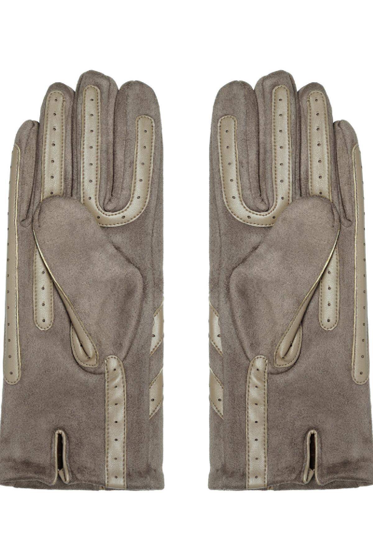 Handschuhe Runway Beige Polyester One size Bild2