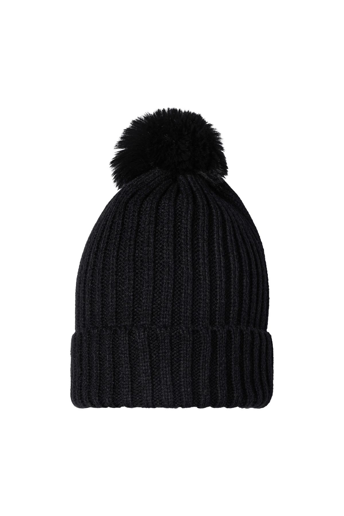 Groothandel Beanie Hoed van Spons Materiaal Unisex Winter Groen Pompon Pet Merk, foto 5 van 6