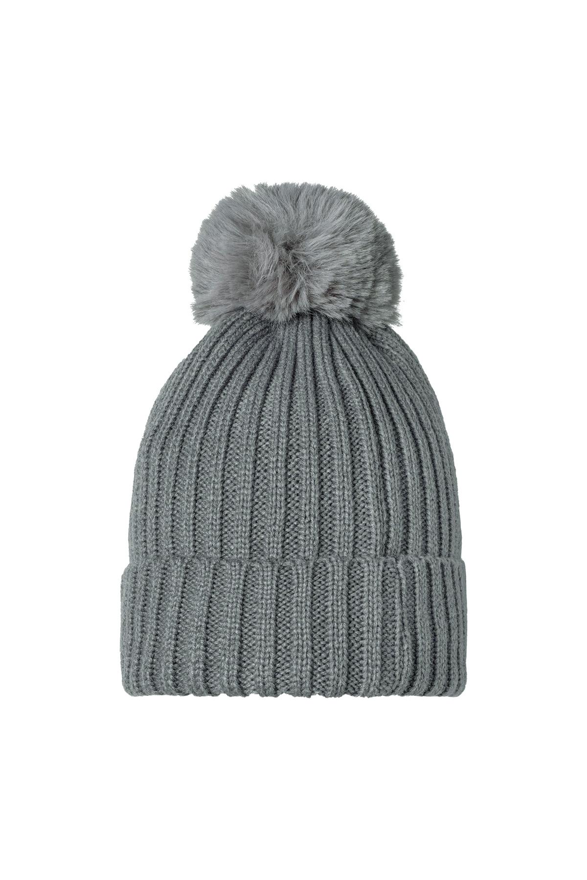 Groothandel Beanie Hoed van Spons Materiaal Unisex Winter Groen Pompon Pet Merk, foto 6 van 6