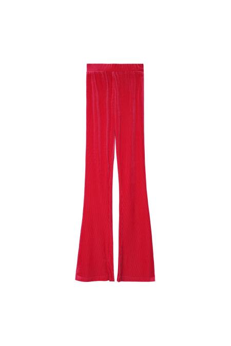 Polyester Women's Flared Pants Elegant High-Waisted Design 2