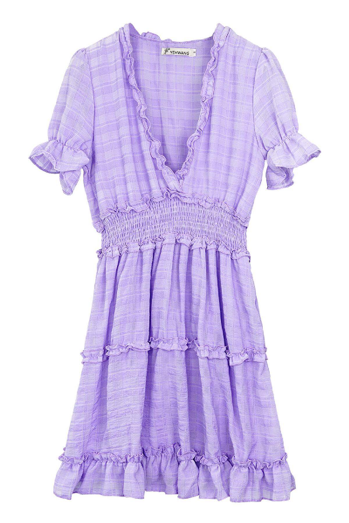 Vestido con volantes Morado XS h5 Imagen8