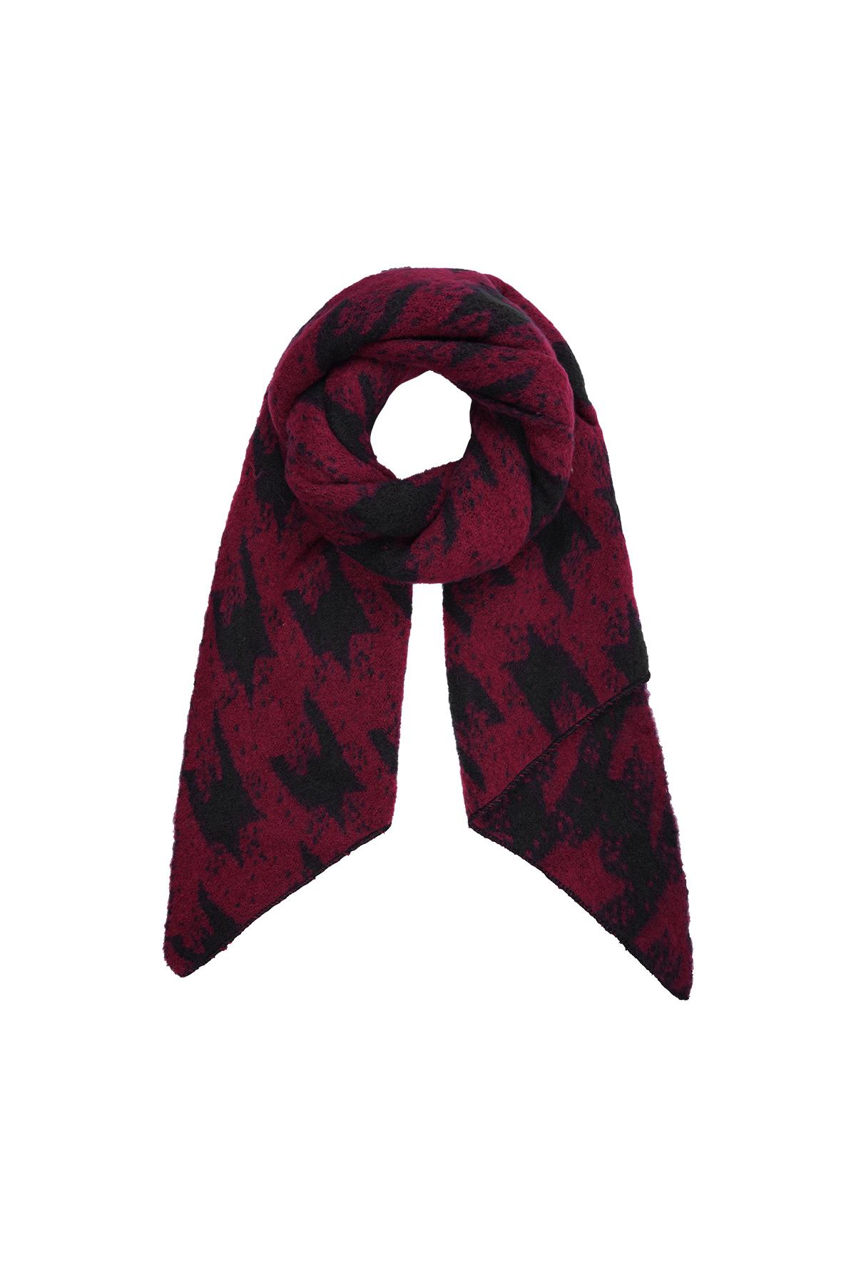 Groothandel Winterse sjaal van polyester rood - Set van 1