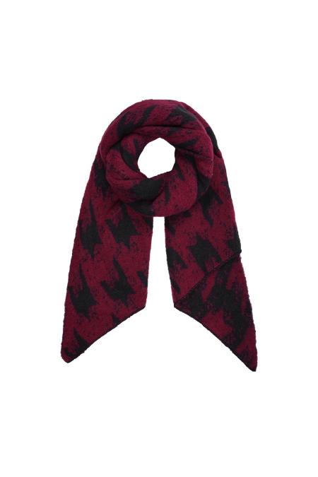 Winter Scarf Red Polyester 2