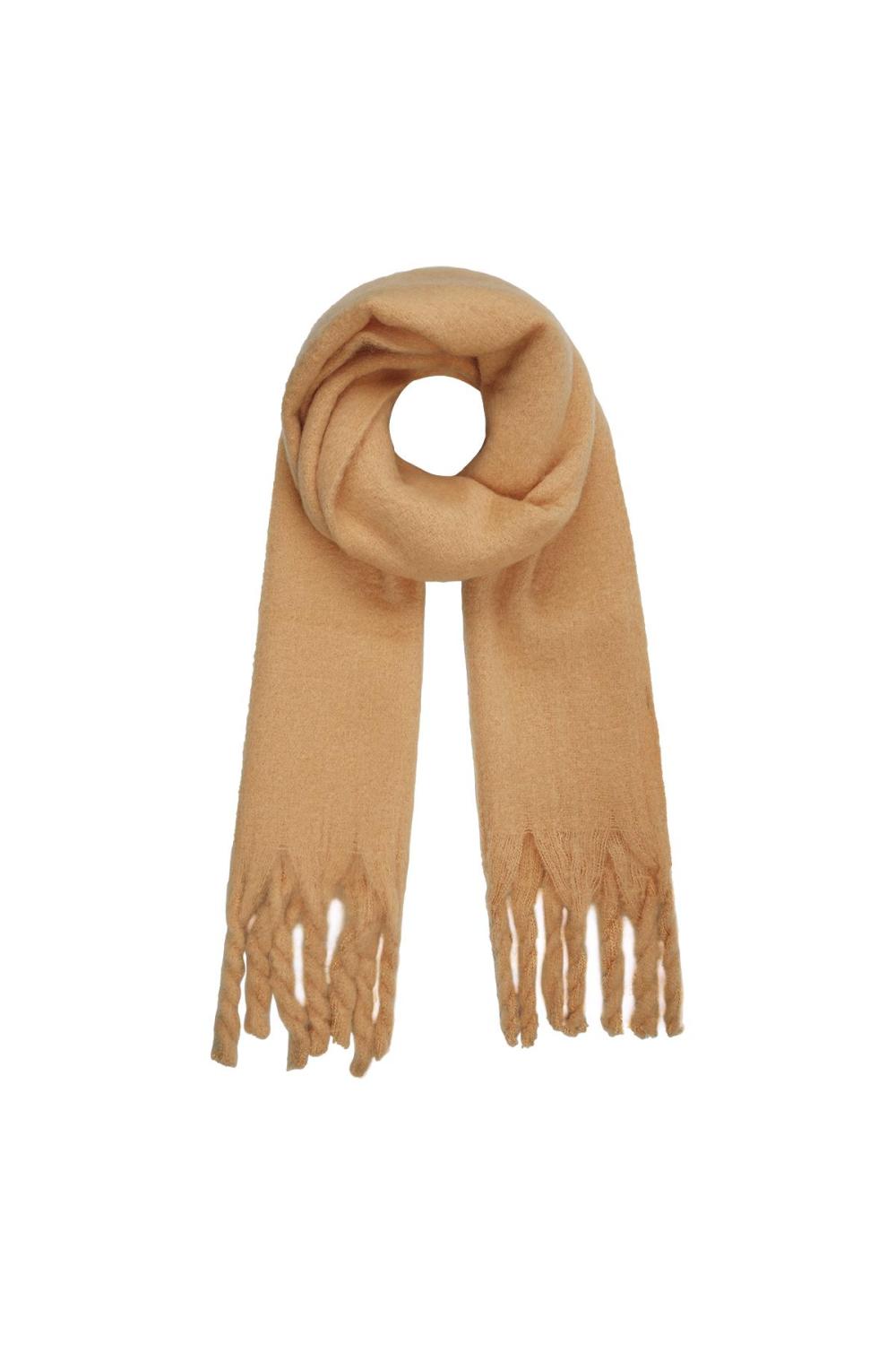 Winter Scarf Solid Color Purple Polyester