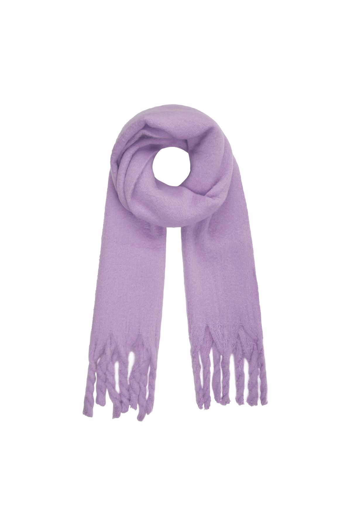Groothandel Effen Paarse Polyester Sjaal Set van 1