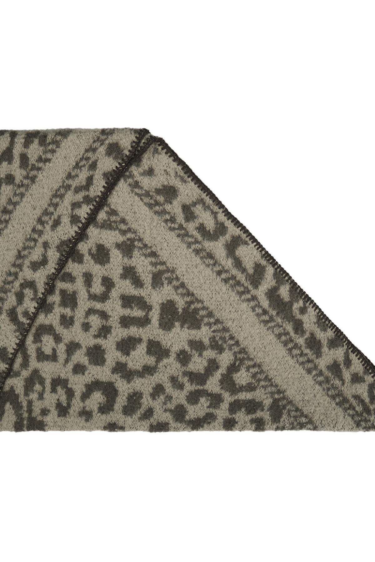 Winterschal Tierdruck Beige Polyester h5 Bild4