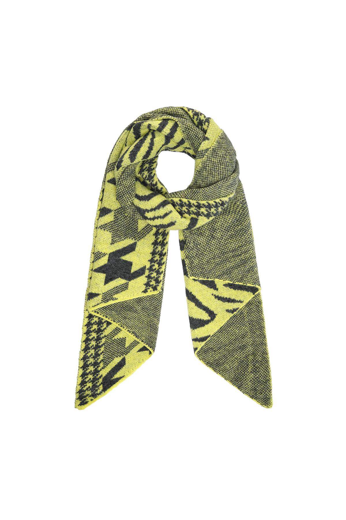 Scarf cozy winter Yellow Acrylic 2