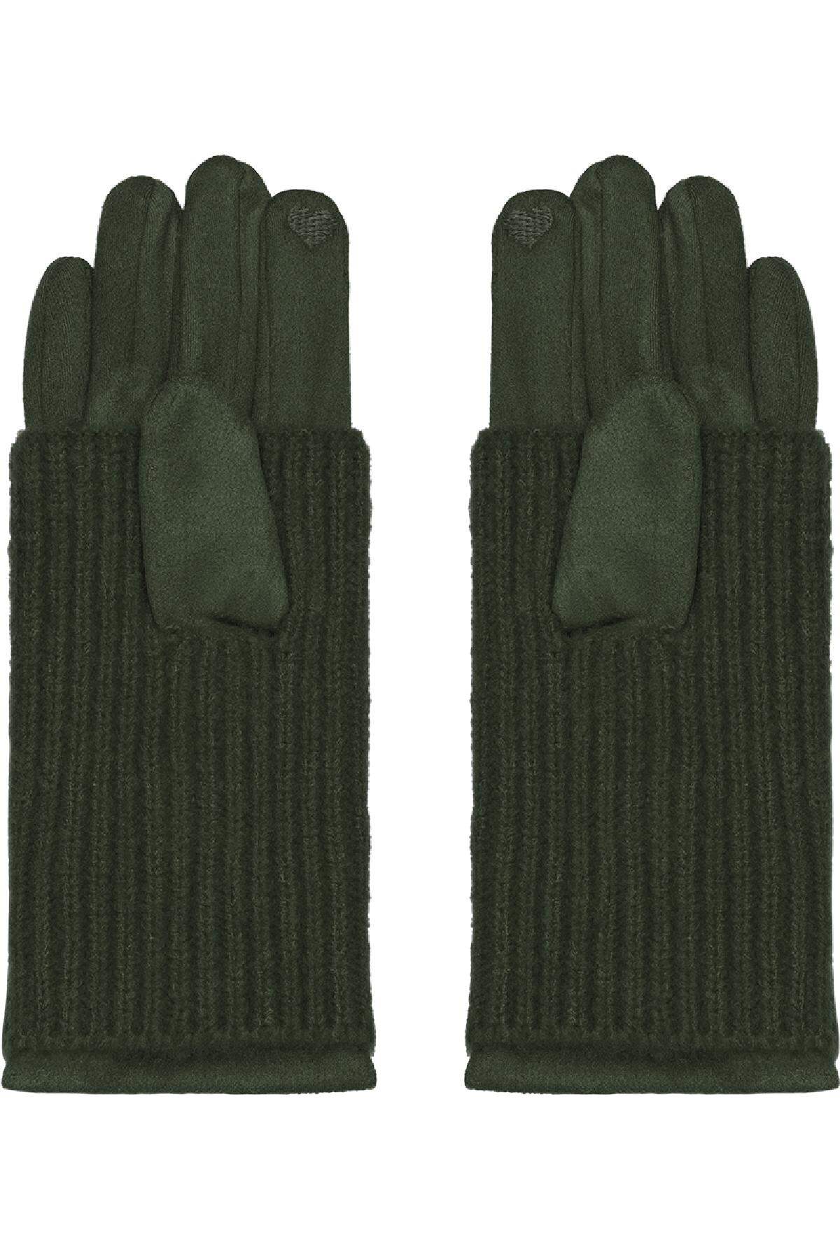 Handschuhe komfort Grün Polyester One size Bild2