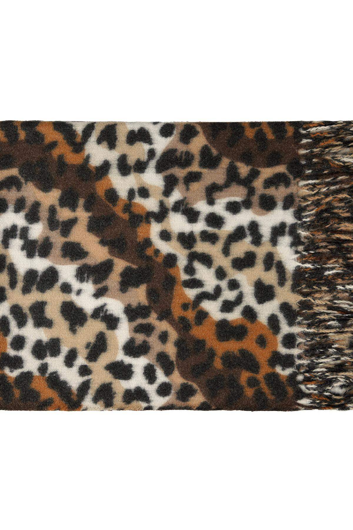 Scarf leopard Beige Polyester h5 Picture3