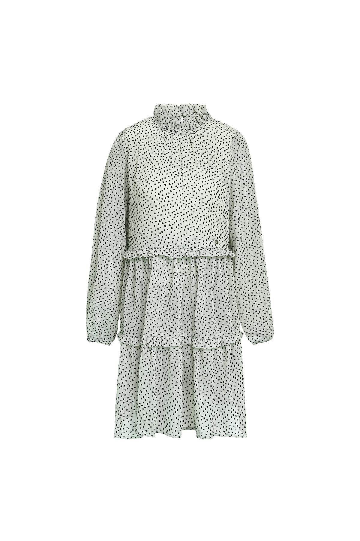 Polyester Women's Midi Dress Tiered Ruffle Design 2