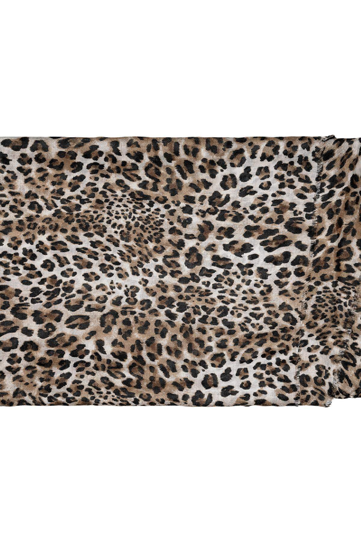 Thin Scarf leopard  Beige Polyester h5 Picture3