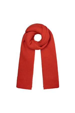 Zachte wintersjaal effen oranje Polyester h5