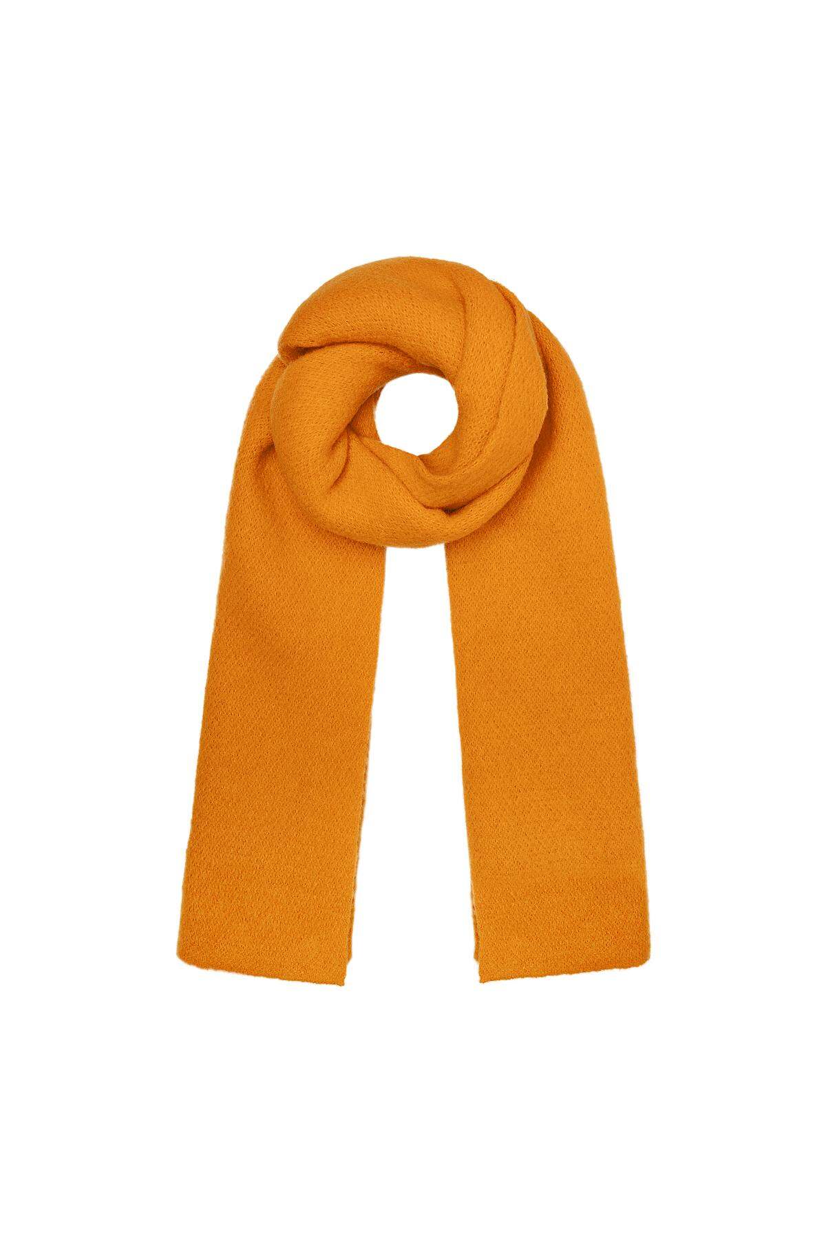 Zachte Wintersjaal Effen Oranje Polyester 2