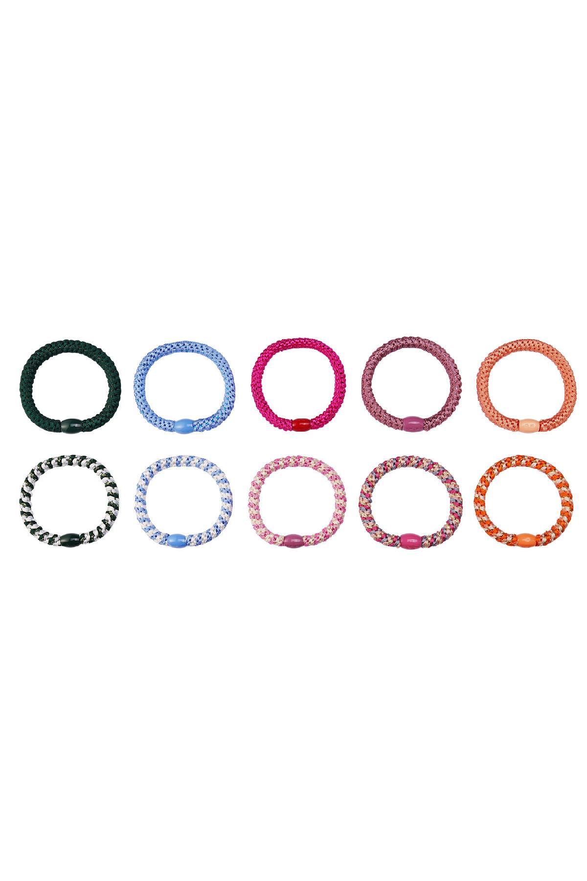 Bracciale con fiocchi per capelli Multi Polyester Immagine4