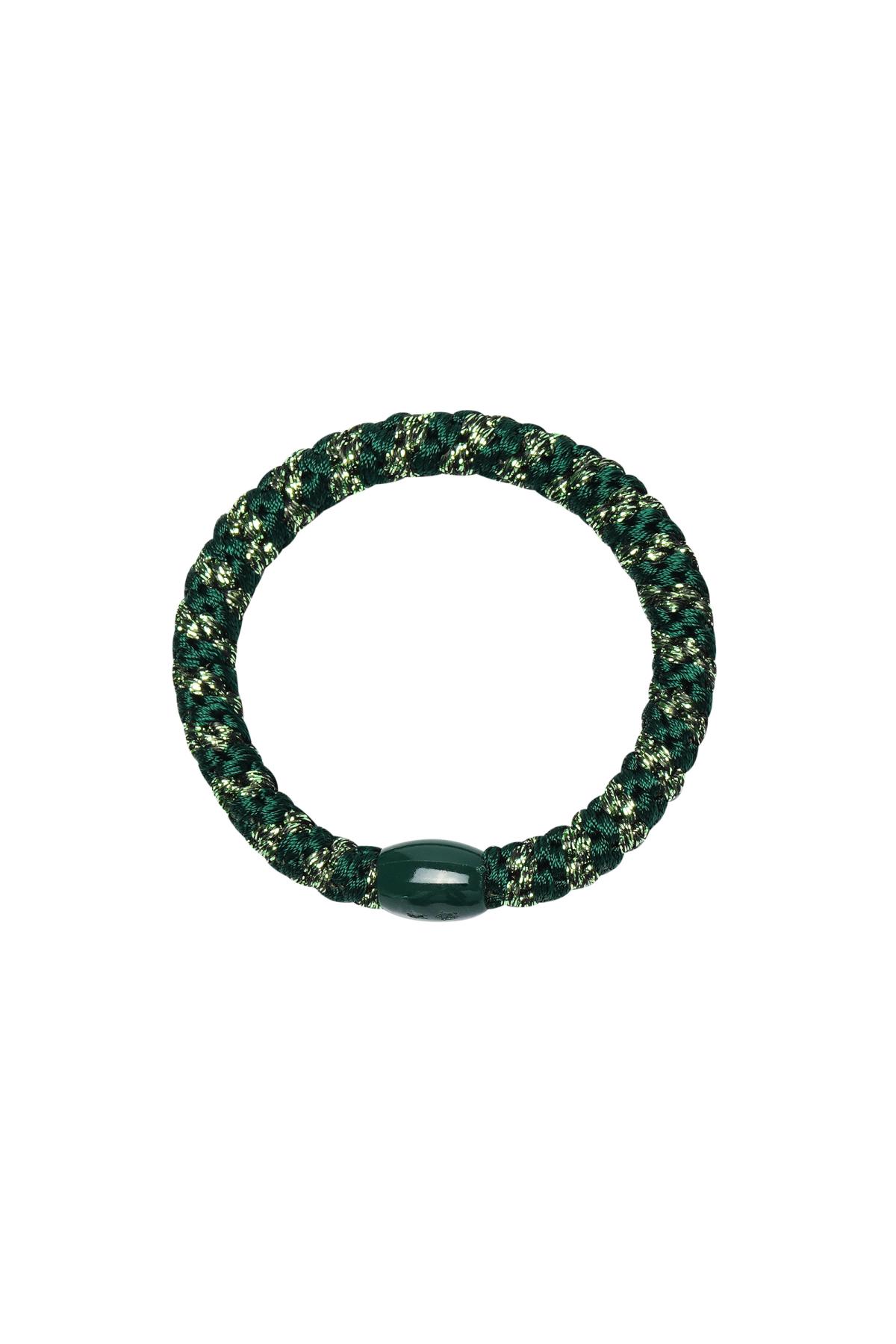 Groothandel Haarelastiekjes Armband Polyester Zwart & Beige Set van 5, foto 3 van 6