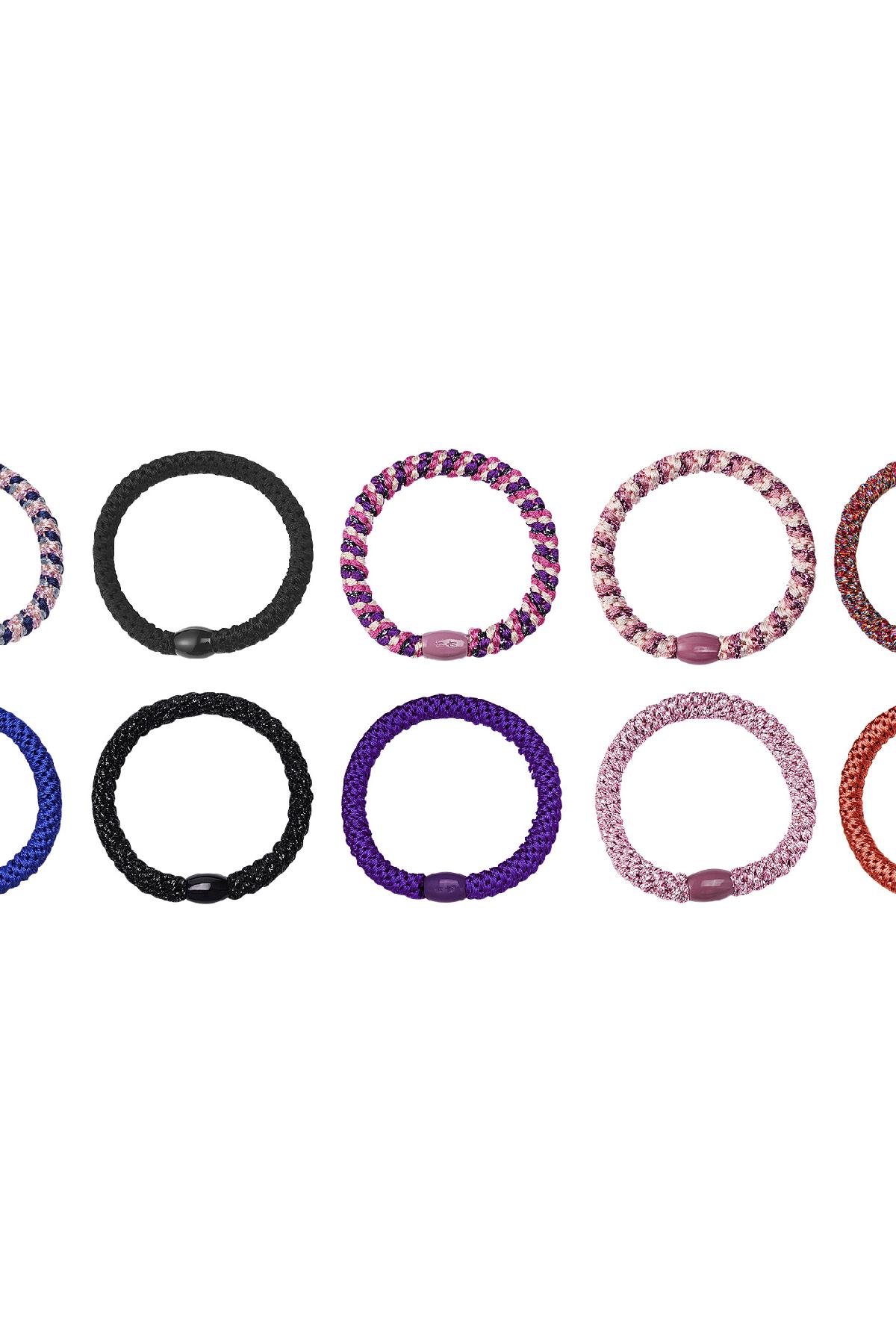 Haarelastiek armbandjes Multi Polyester h5 Afbeelding2
