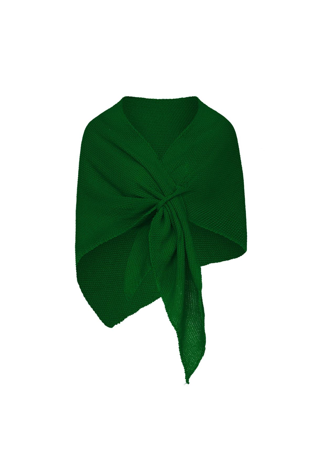 Groothandel Sjaal Groen Sponge Materiaal Effen Print -