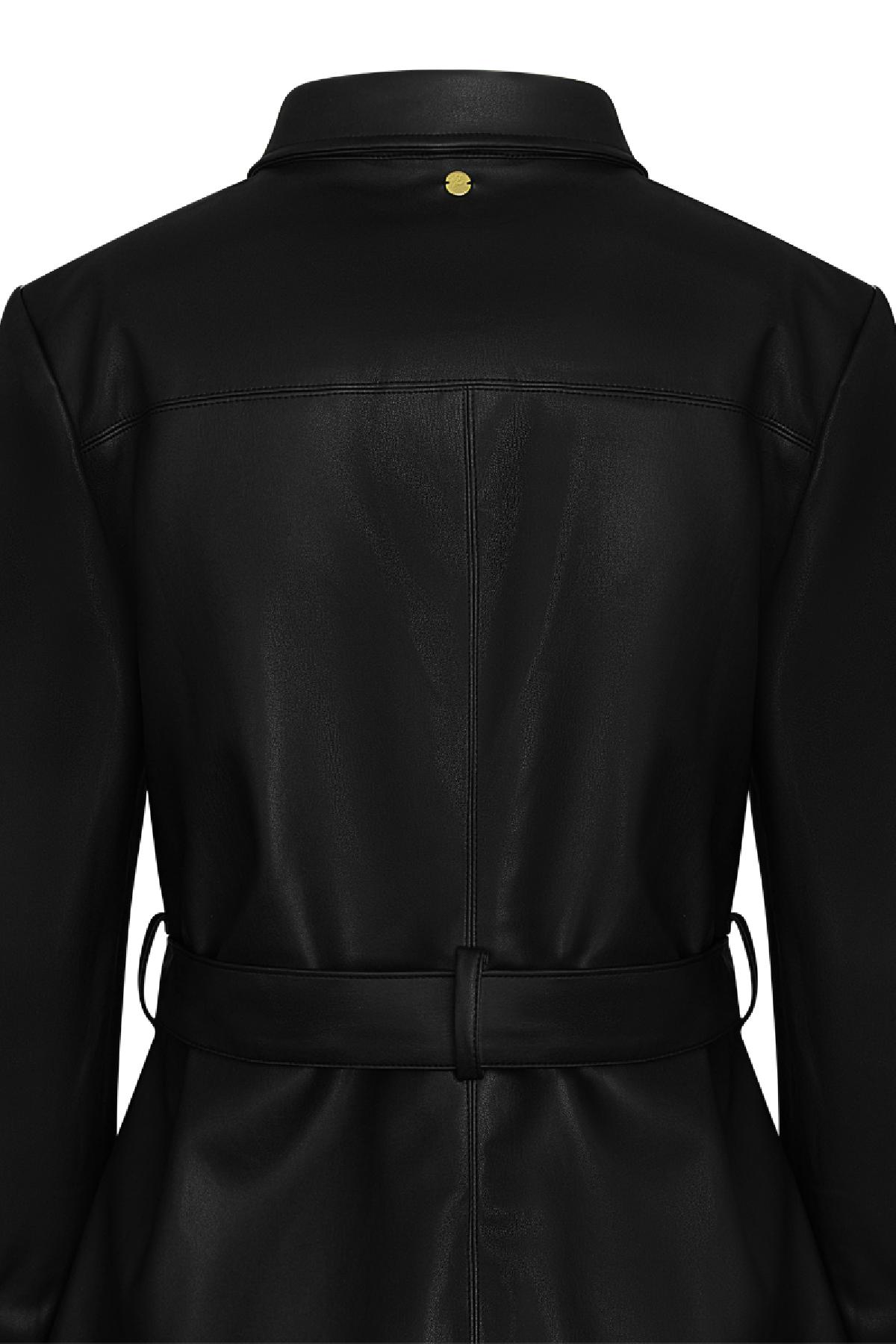 PU-Kleid mit Druckknöpfen Schwarz S h5 Bild6