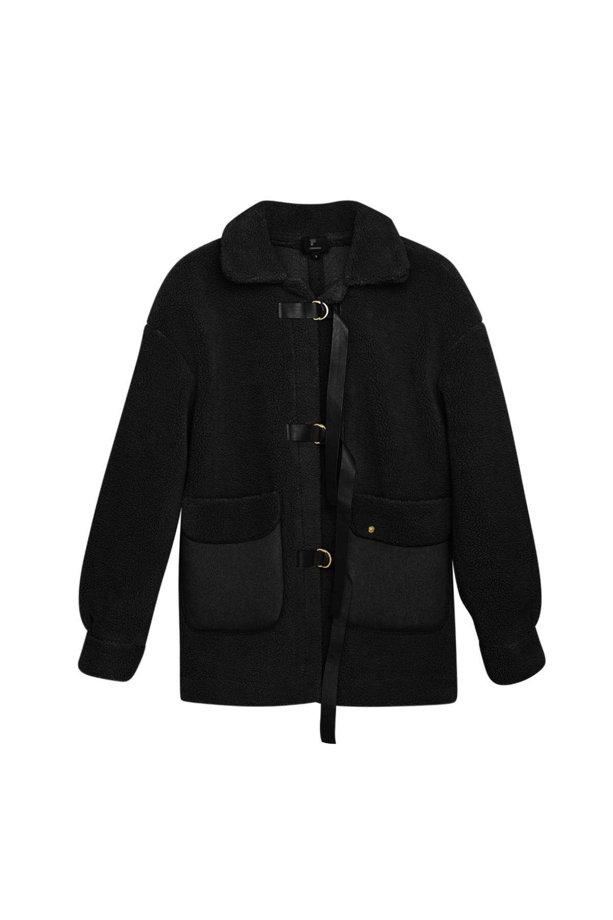 Polyester Women's Jacket Oversized Belted Design 2