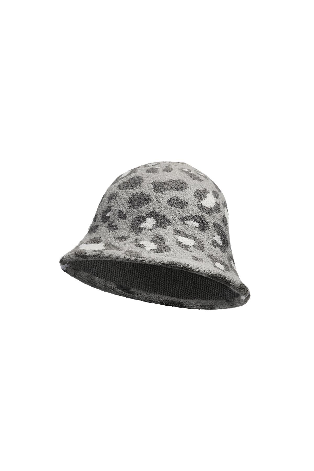 Gorro Pescador Animal Print Gris Acrílico