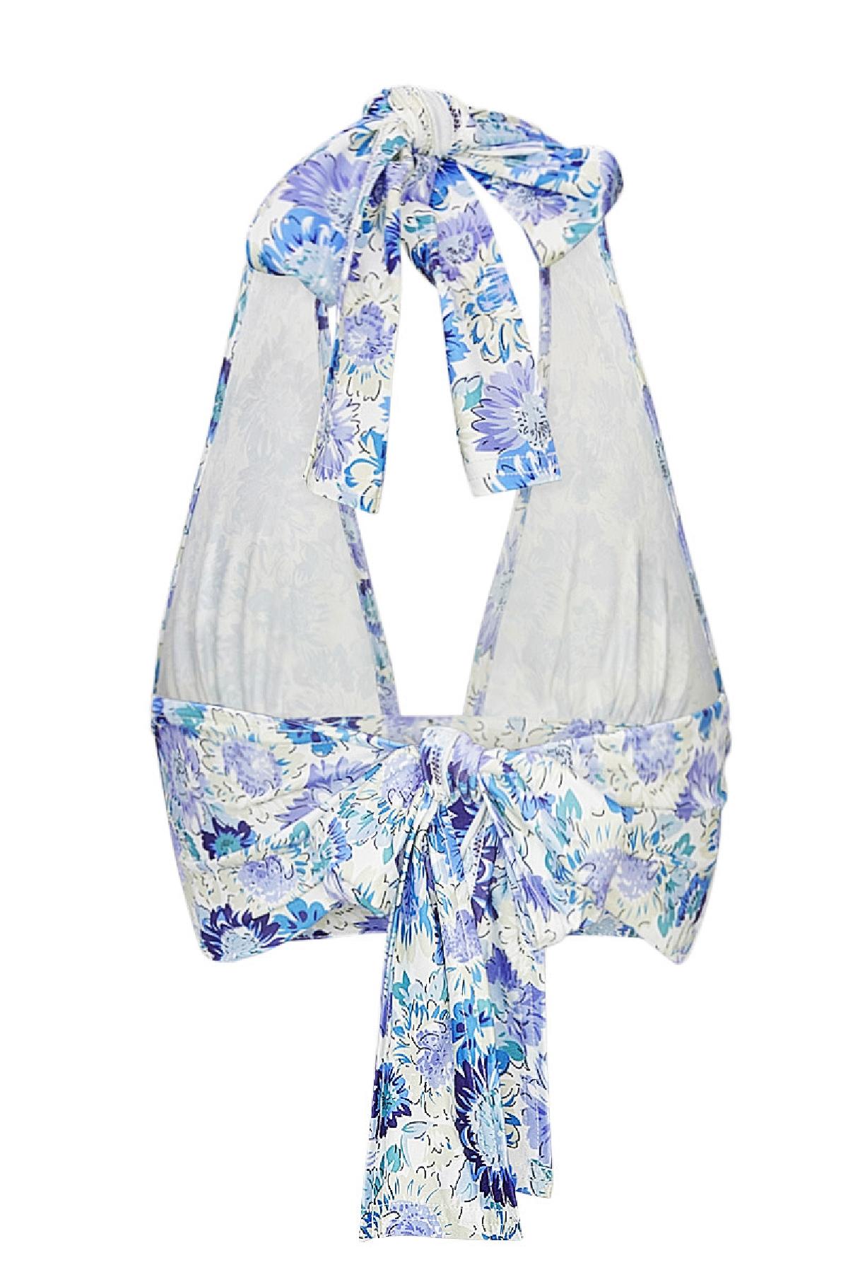 Jupe Mini Femme en Polyester Imprimé Floral Conception Enveloppante Image6