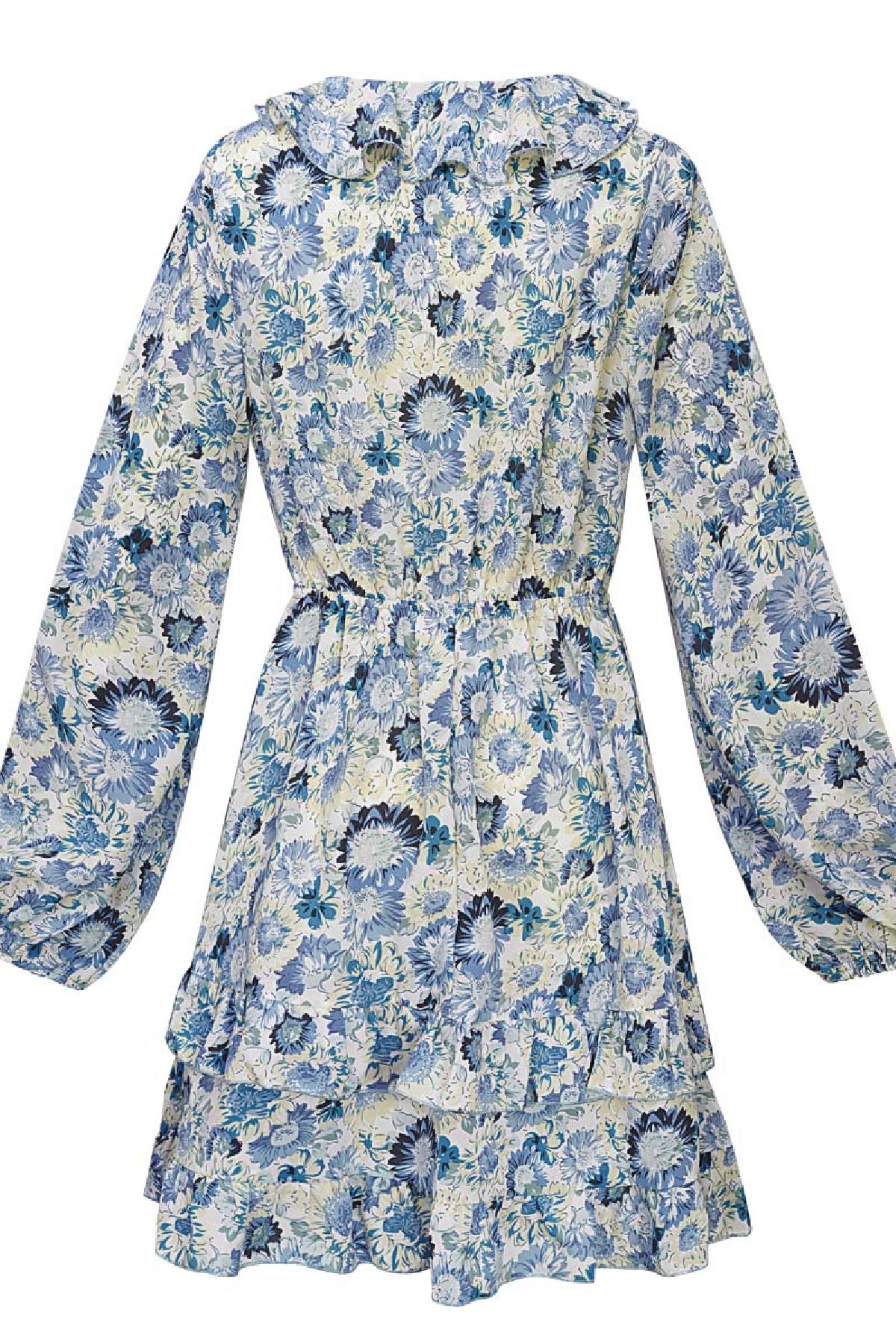 Flower-Power kleiden Blau S Bild6