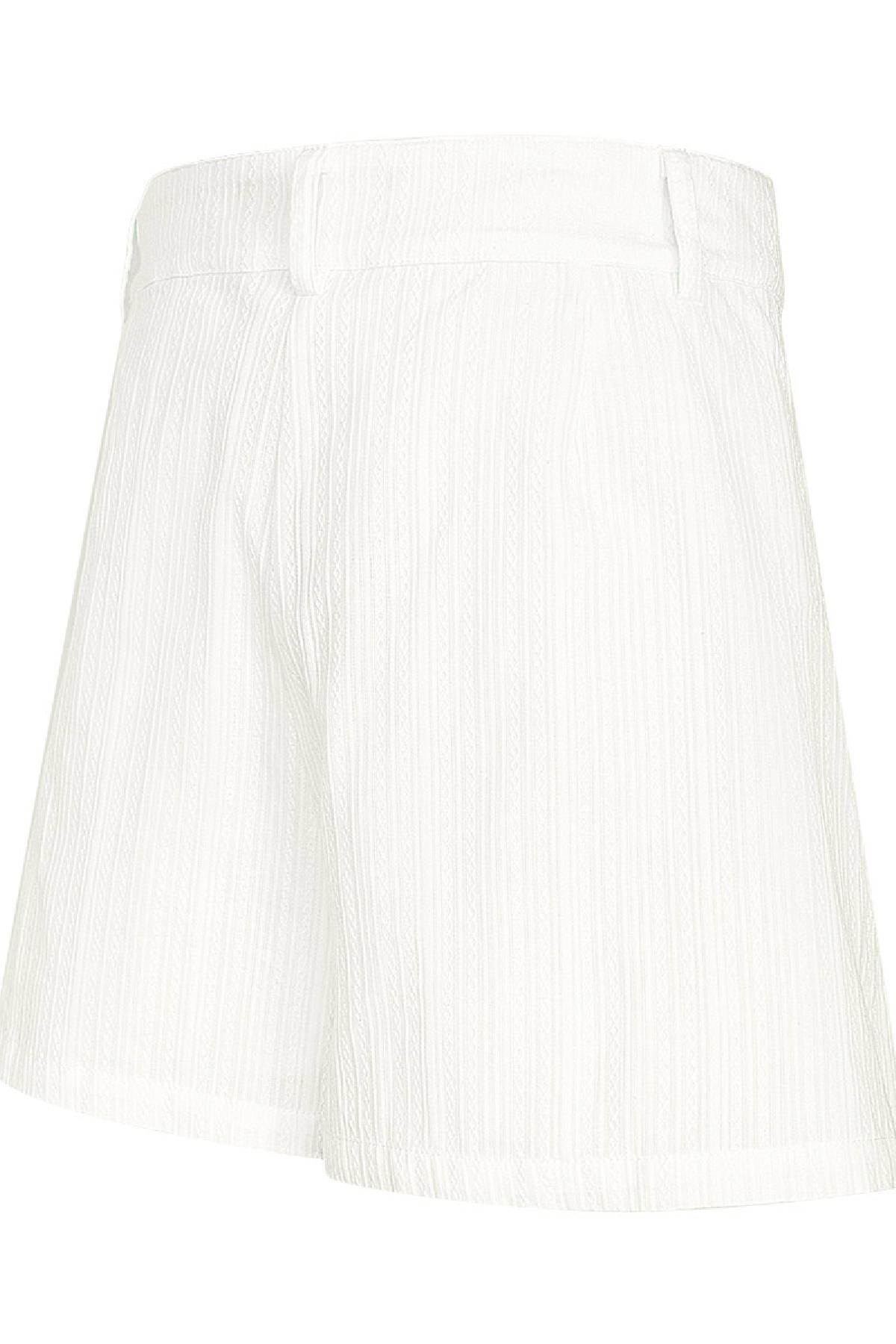 Shorts mit Knopfdetail - weiß M Bild6