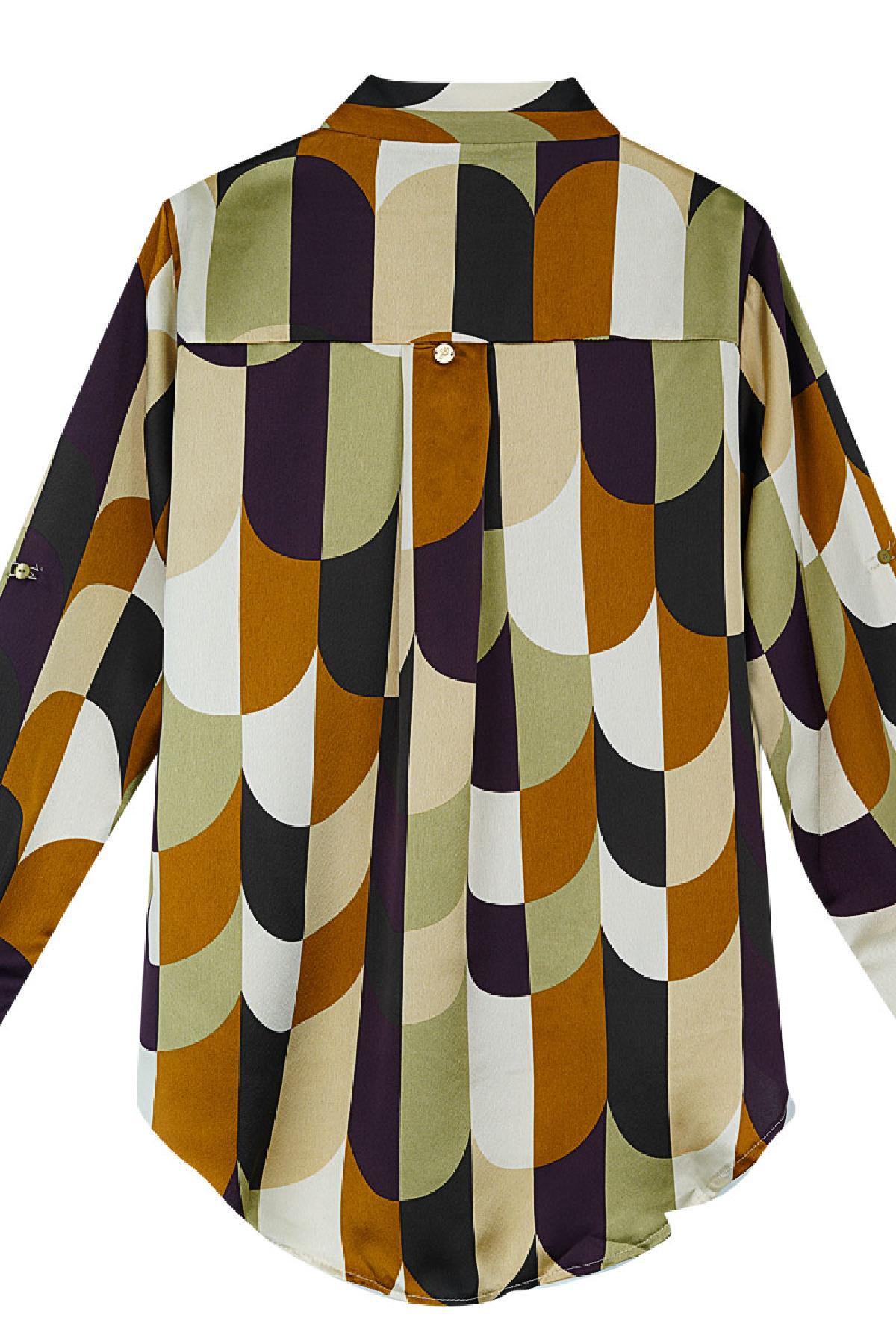 Bluse mit Grafikdruck Beige S h5 Bild6