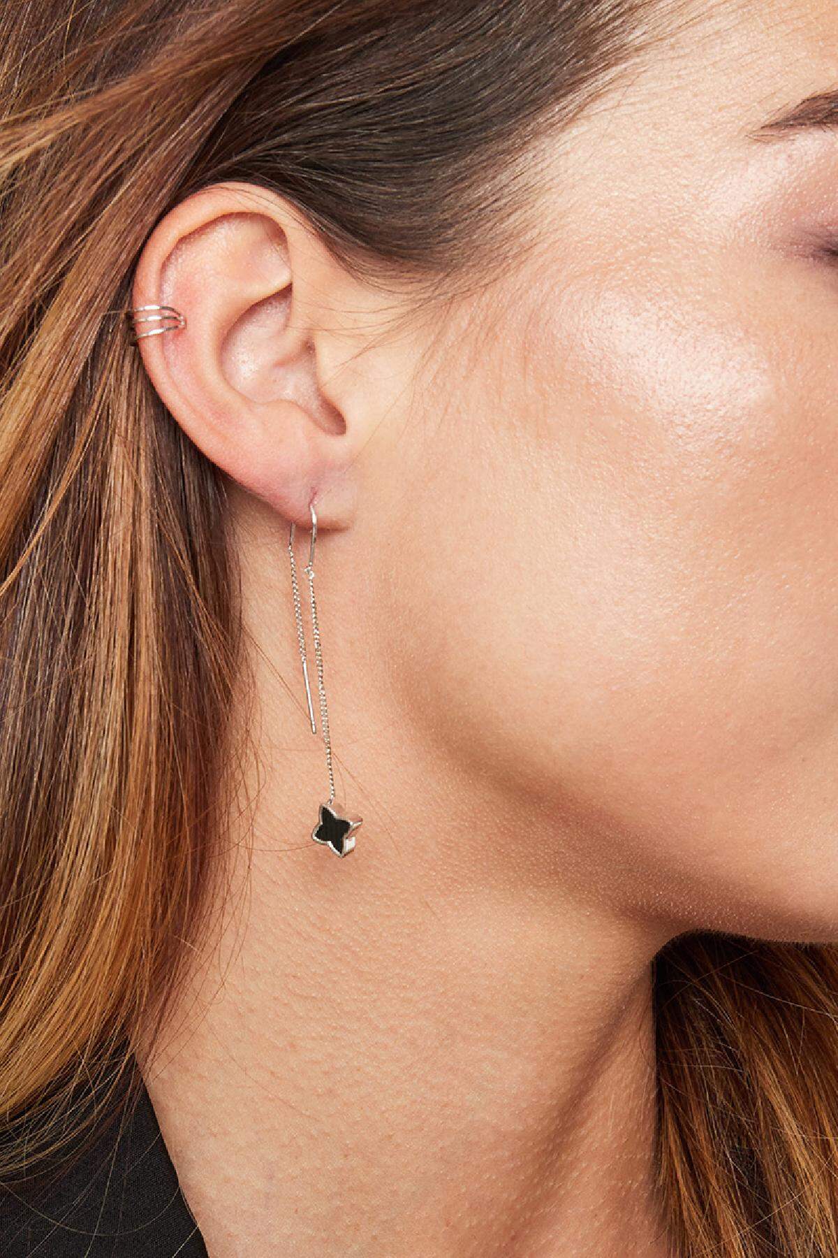 Earcuff Linda Silber Edelstahl Bild2