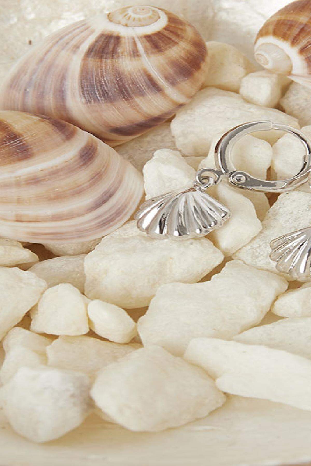 Earrings Shell Crush Argenté Cuivré h5 Image2