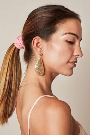 Scrunchie Golden Feather Red Polyester h5 Picture2