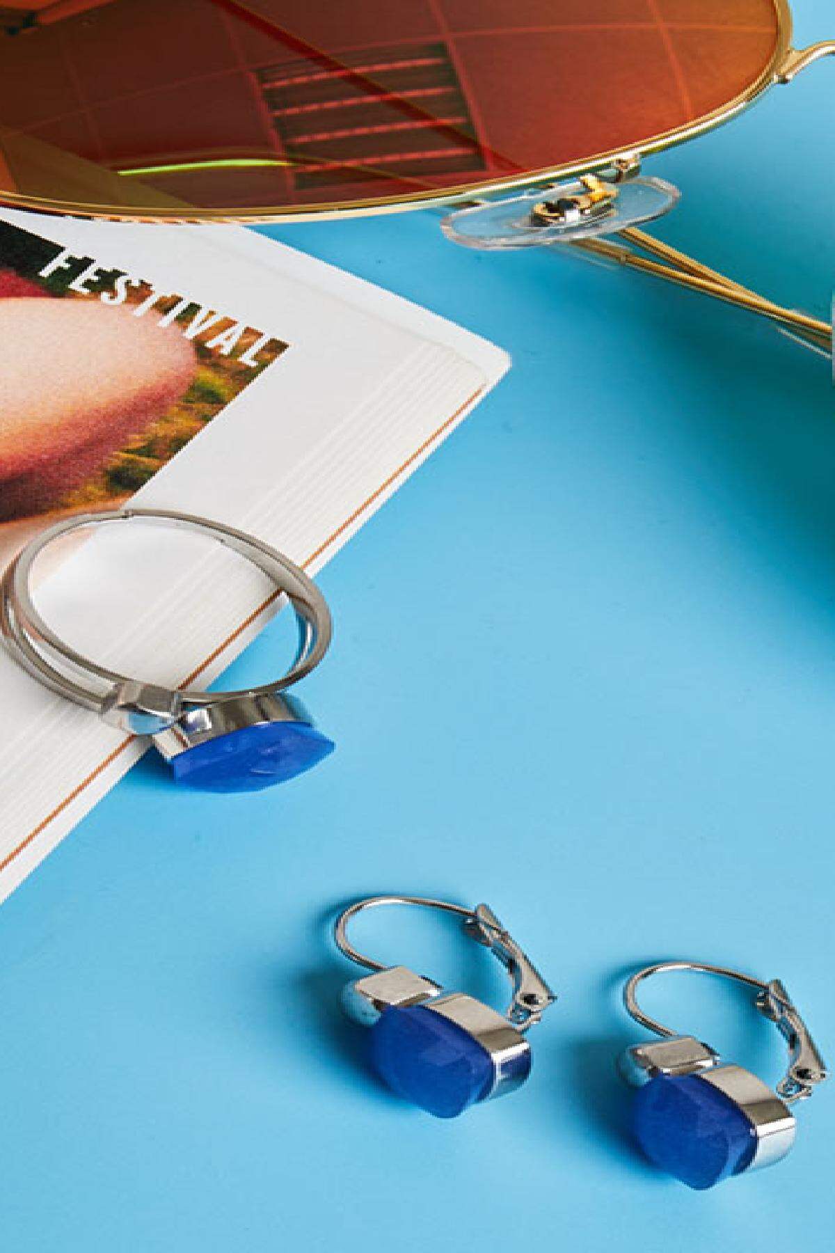 Orecchini Momenti Magici Blue Stainless Steel h5 Immagine2