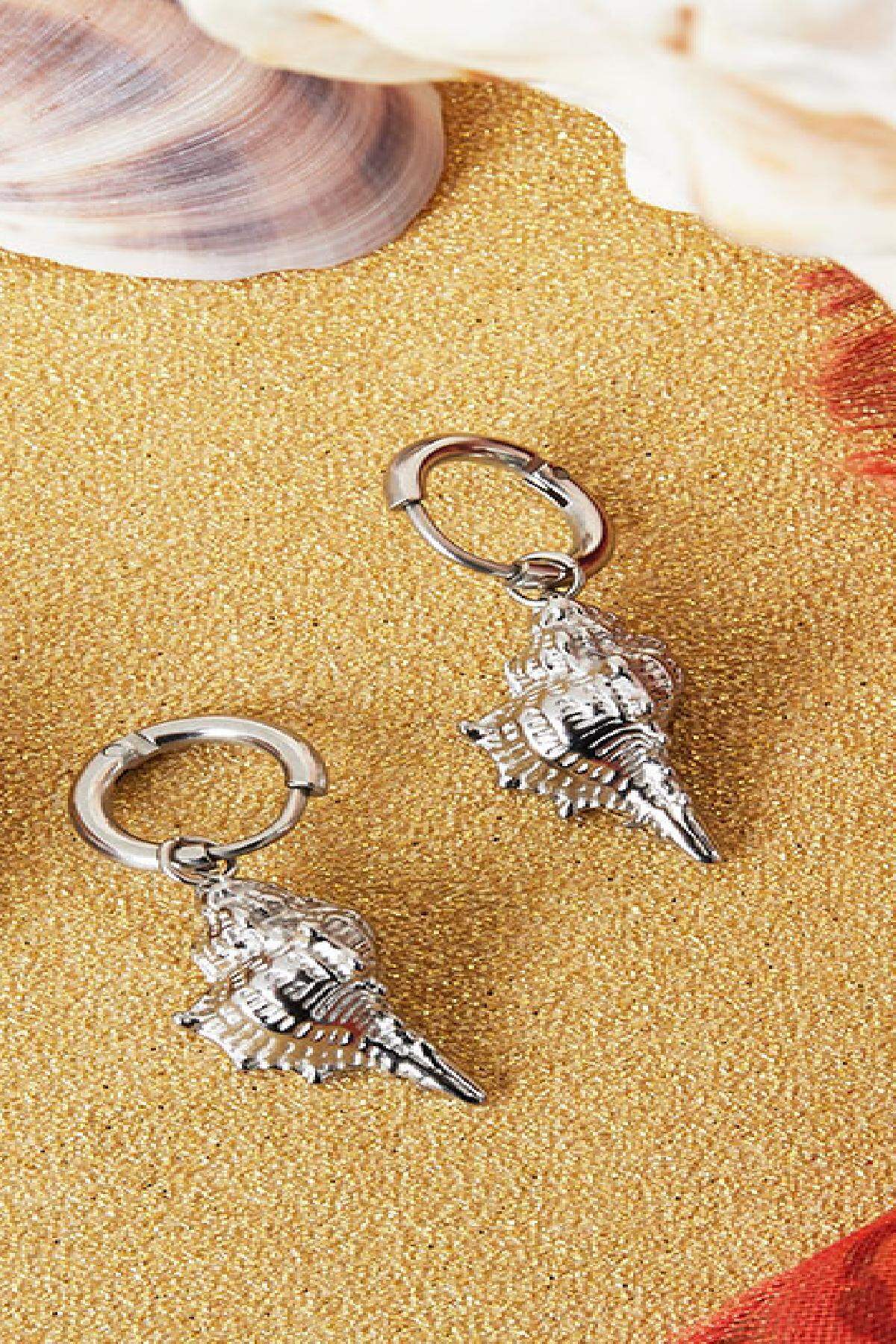 Ohrringe Lovely Shell Silber Edelstahl Bild2