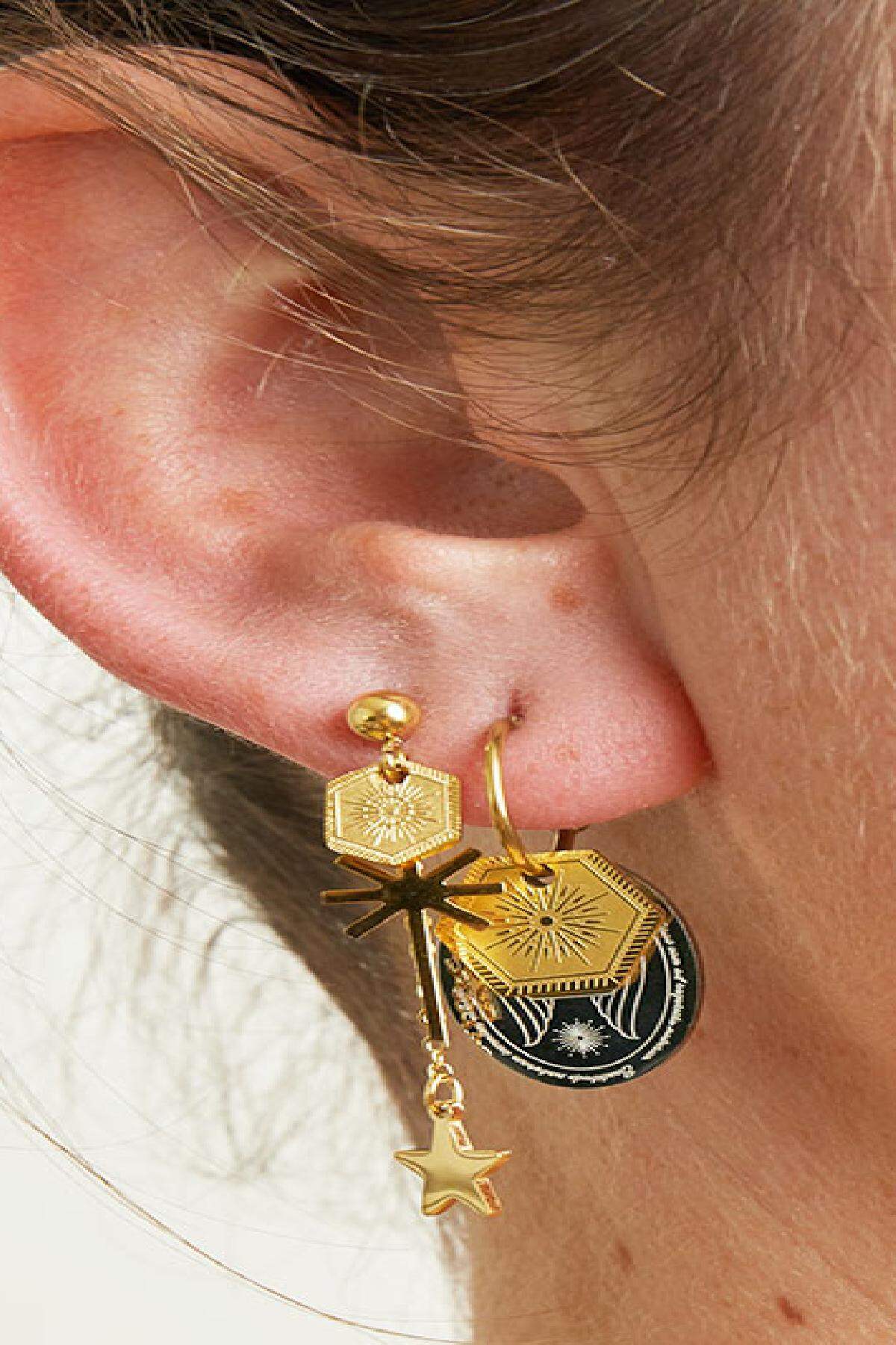 Earrings Let's Party Plata Acero inoxidable Imagen4