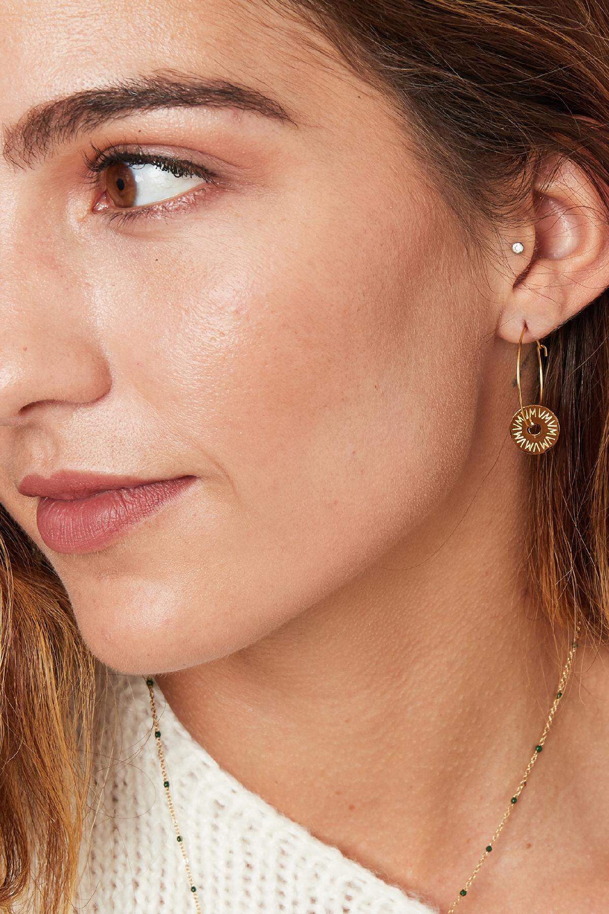 Earrings Little Coin Argenté Acier inoxydable h5 Image3