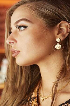 Ohrringe La Reina Goldfarbe Vergoldet h5 Bild2