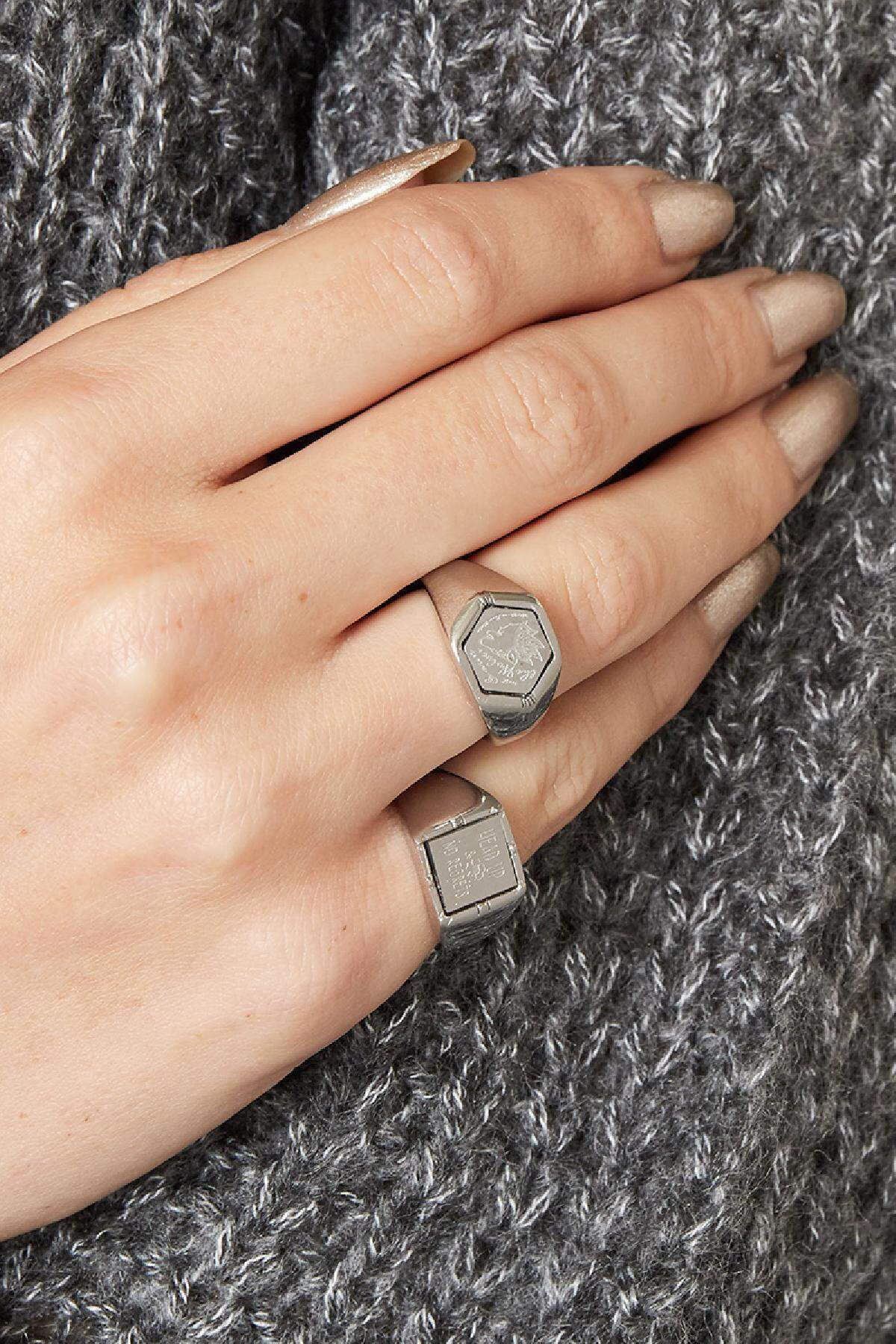 Ringe Head Up #18 Silber Edelstahl h5 Bild2