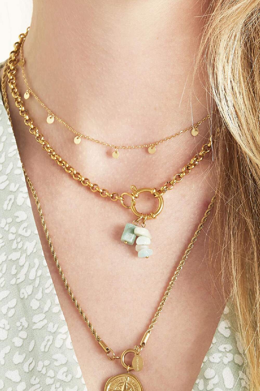 Collier Chain Rylee Couleur or Acier inoxydable h5Image3