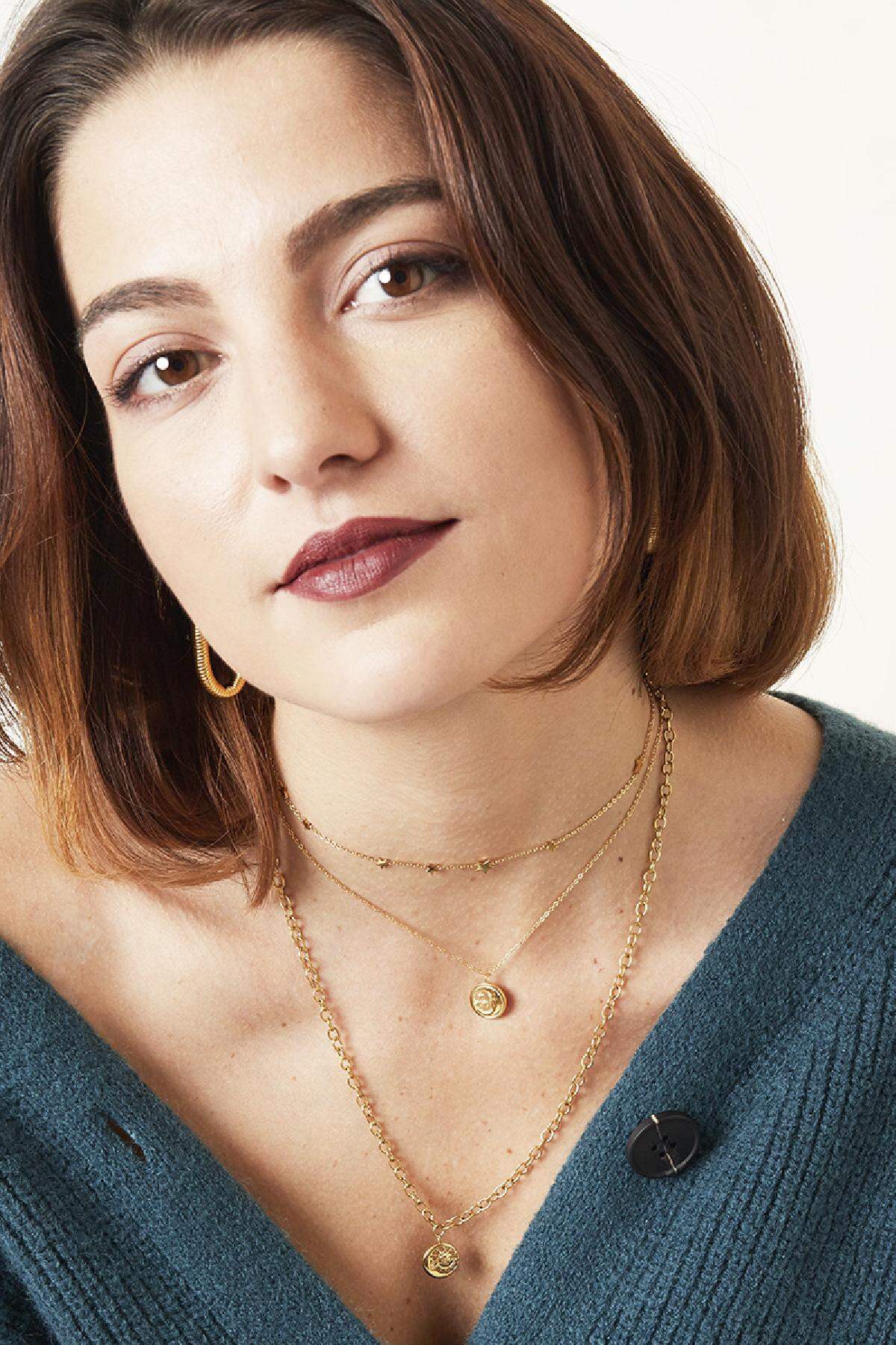 Collier Glowing Moon Argenté Acier inoxydable h5 Image3