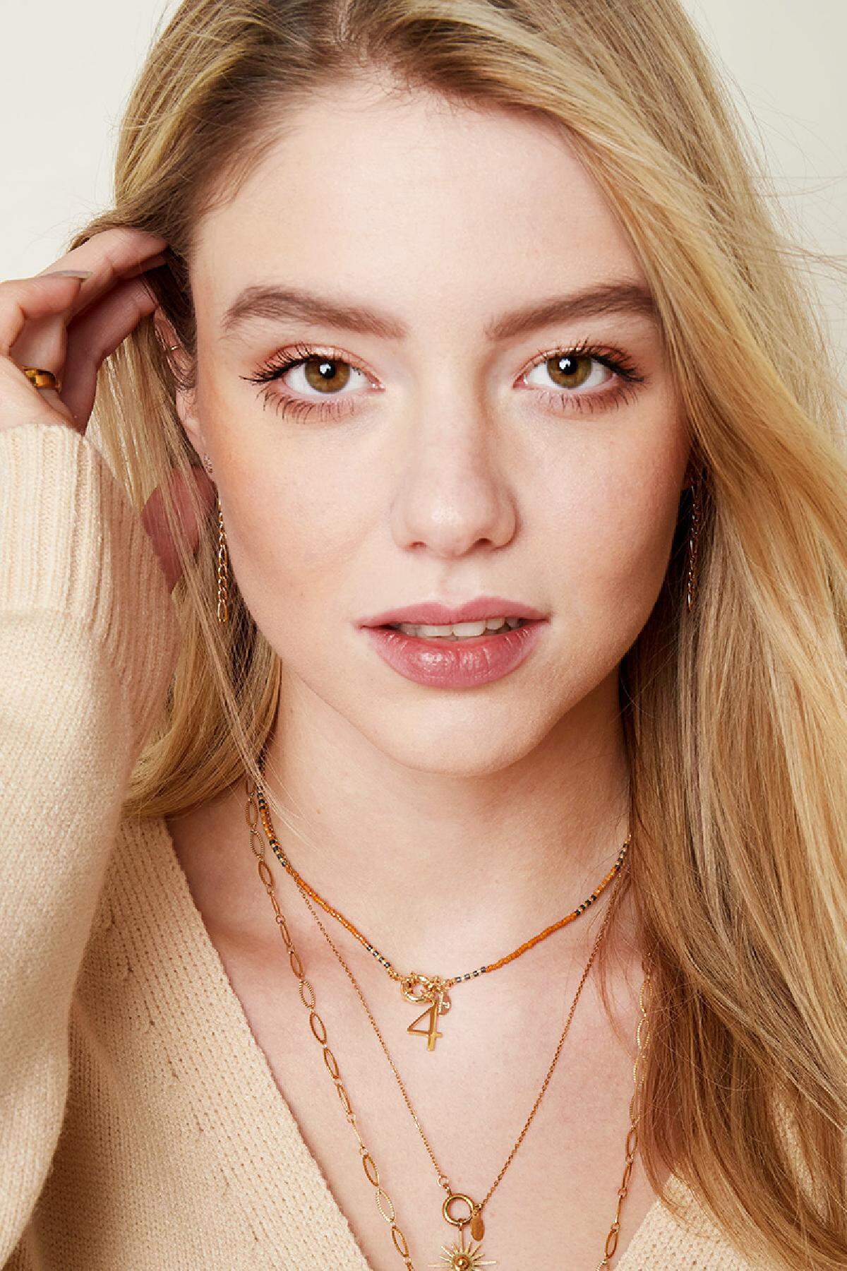 Ketting Delicate Zwart Koper Afbeelding2
