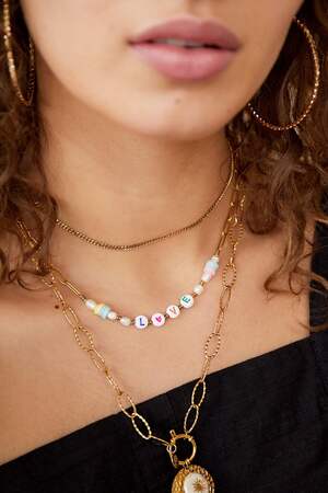stainless steel necklace love h5 Picture3