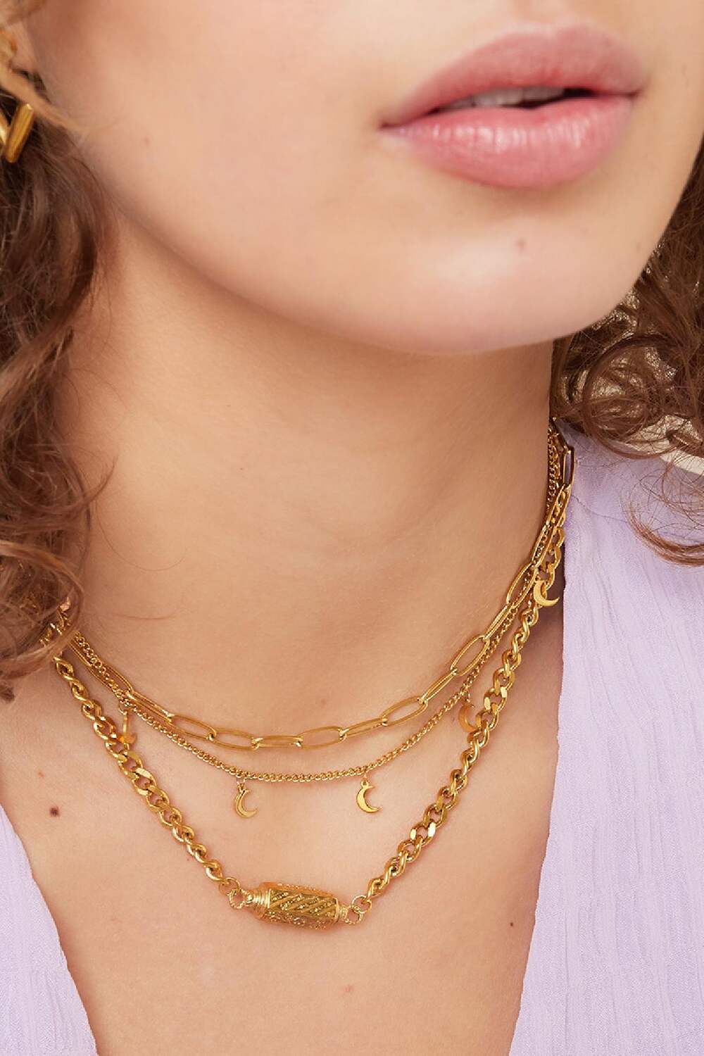 Ketting Hanger Badass Goud kleur Stainless Steel h5Afbeelding3