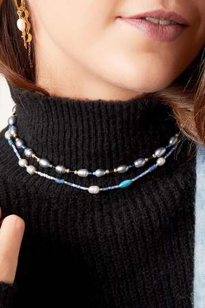 Collier multi perles Gris h5 Image3