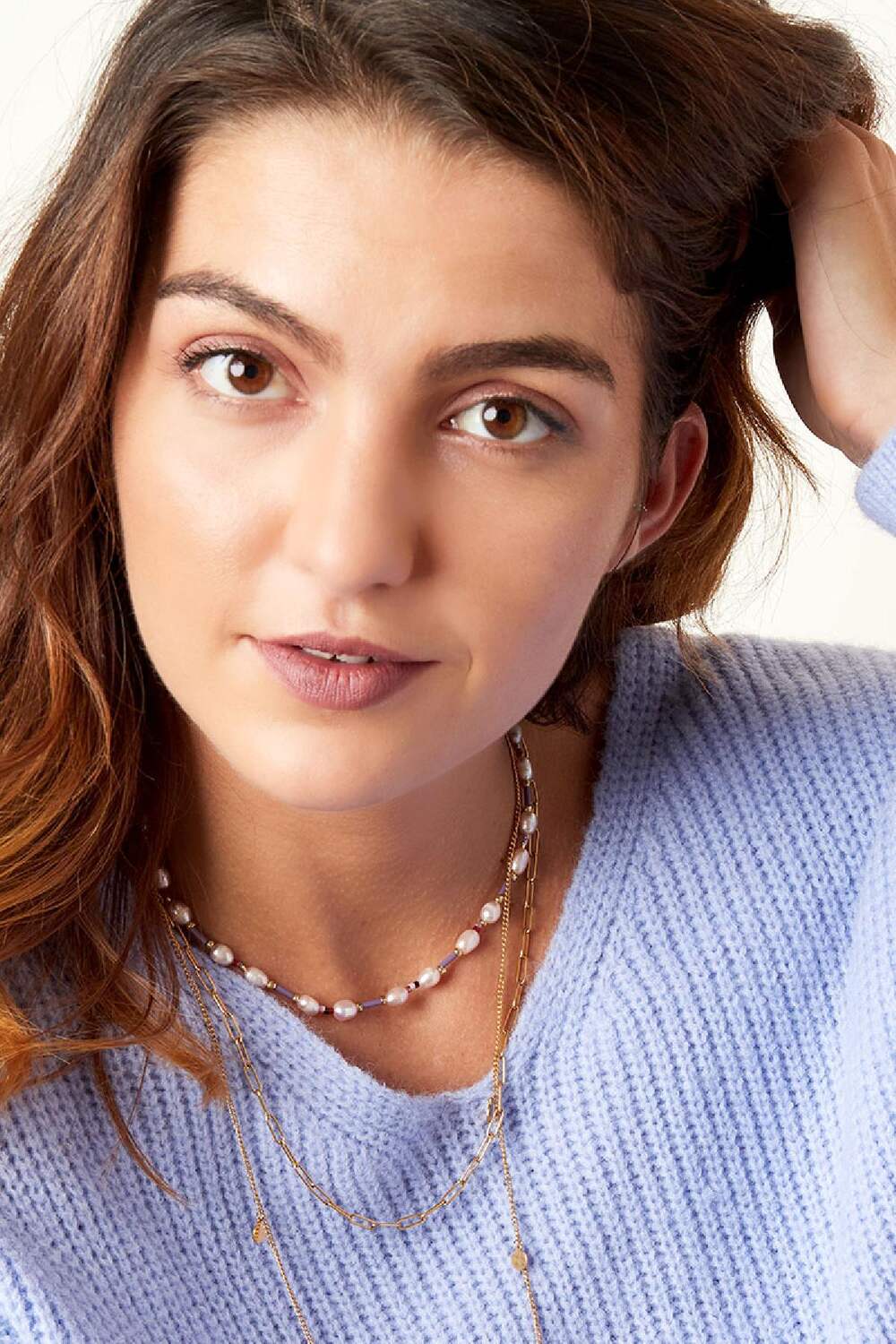 Collier multi perles Gris h5Image4