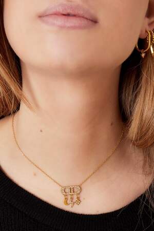 Halskette Good Life baumelt Goldfarbe Edelstahl h5 Bild3
