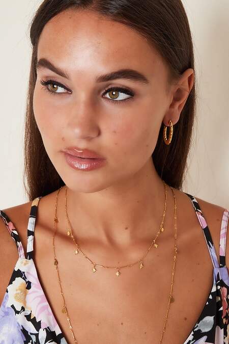 Necklace North Star Gold Color Stainless Steel 2