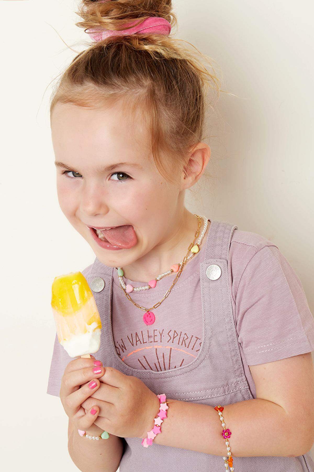 Mutter-Tochter-Kollektion Liebesperlenkette - Kinder Multi Edelstahl h5 Bild2