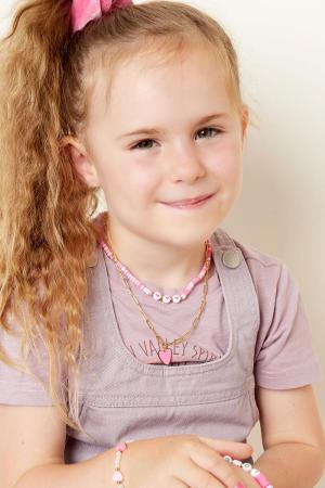 Bambini - Collana Cuore - Collezione Madre-Figlia Rose Polymer Clay h5 Immagine2